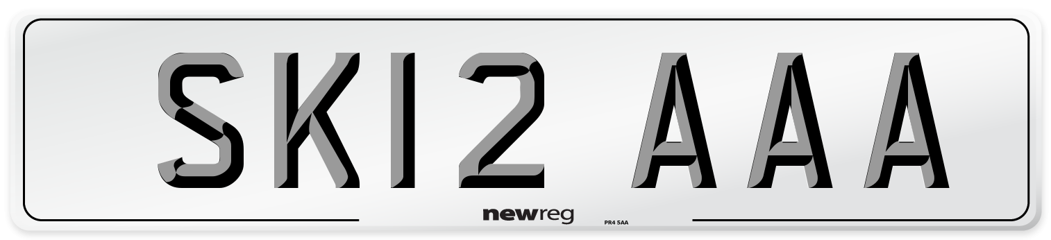 SK12 AAA Number Plate from New Reg